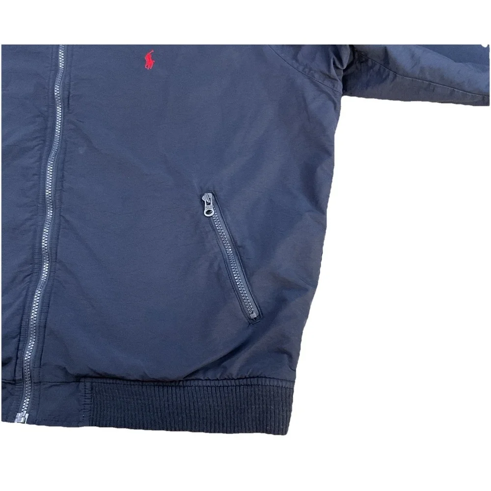 Vintage Polo Ralph Lauren Jacket 90s Nylon Blend Fleece Lined Bomber Coat Men XL